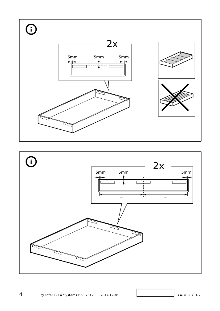 Assembly instructions for IKEA Komplement insert for jewelry light gray | Page 4 - IKEA PAX / FARDAL/ÅHEIM wardrobe combination 995.154.01