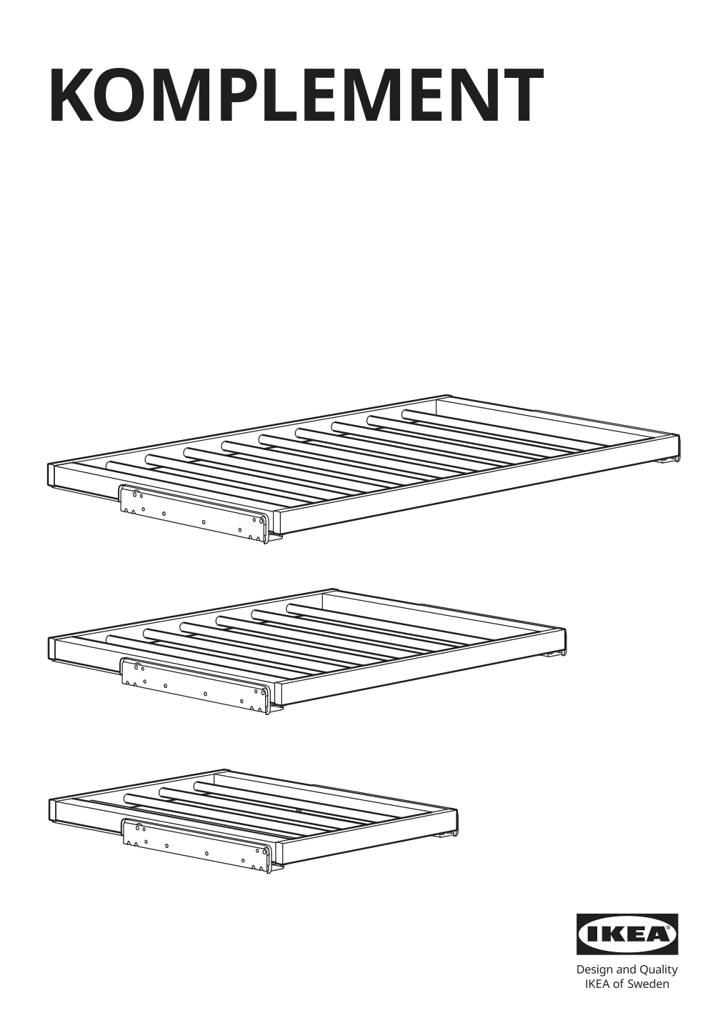 Assembly instructions for IKEA Komplement pull out pants hanger white | Page 1 - IKEA PAX / GRIMO wardrobe combination 595.026.22