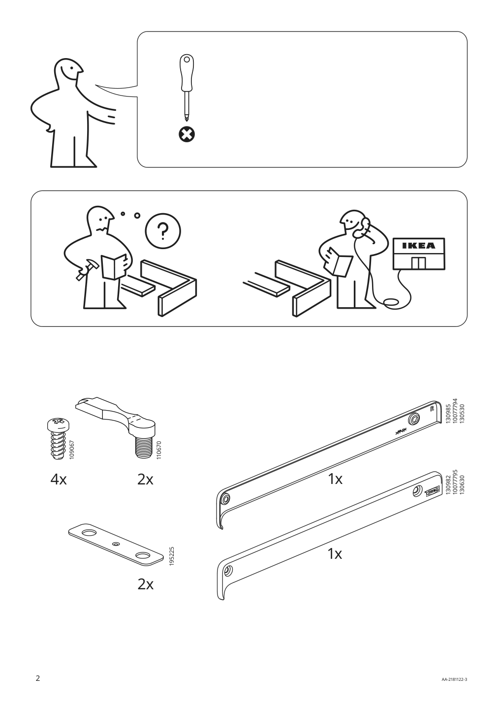 Assembly instructions for IKEA Komplement pull out pants hanger white | Page 2 - IKEA PAX / FORSAND wardrobe combination 395.016.52