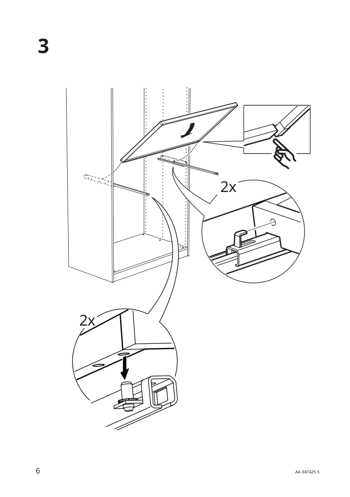 Assembly instructions for IKEA Komplement pull out tray beige | Page 6 - IKEA PAX / FORSAND wardrobe combination 094.298.94