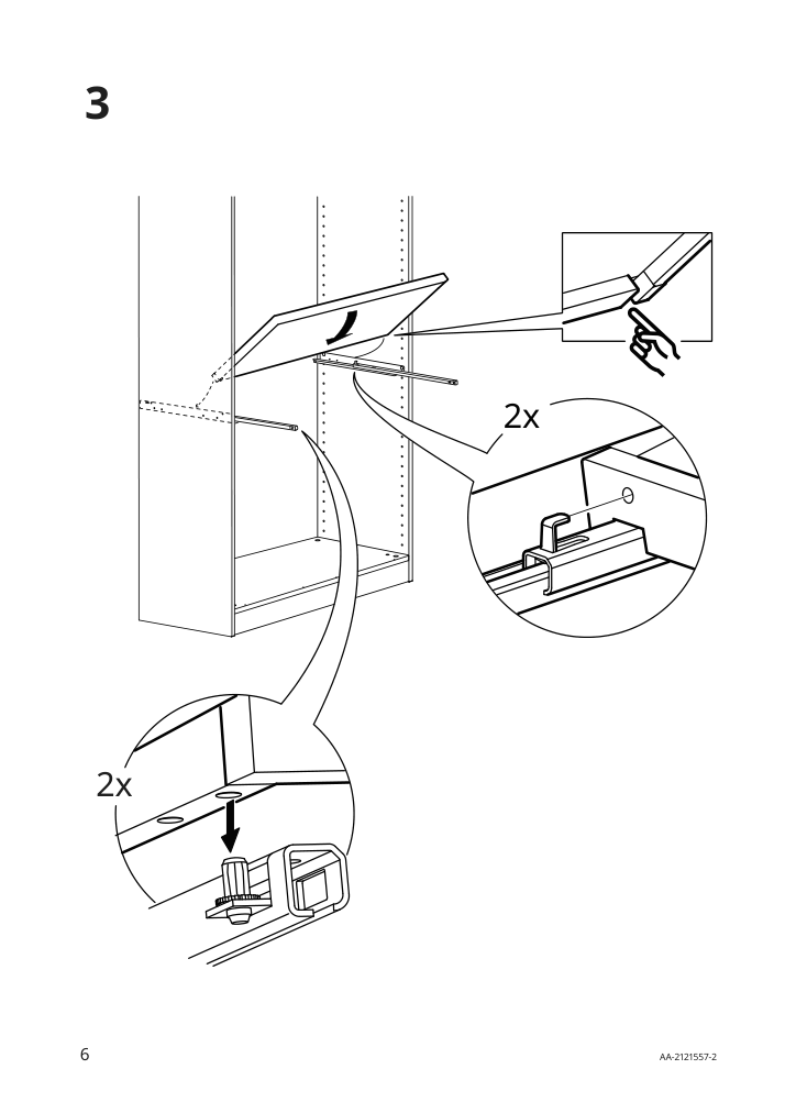 Assembly instructions for IKEA Komplement pull out tray dark gray | Page 6 - IKEA KOMPLEMENT pull-out tray with shoe insert 994.369.89