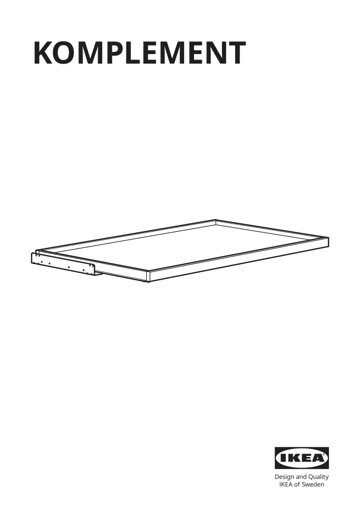 Assembly instructions for IKEA Komplement pull out tray dark gray | Page 1 - IKEA PAX / MEHAMN wardrobe with sliding doors 195.517.56