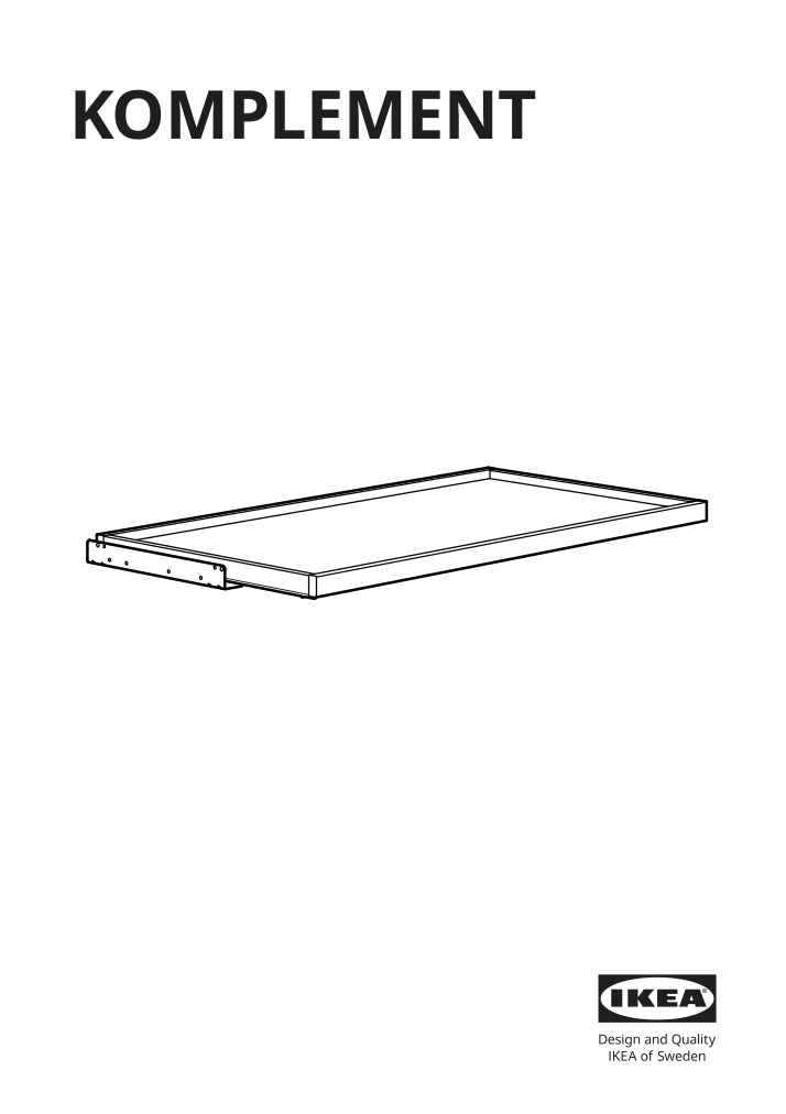 Assembly instructions for IKEA Komplement pull out tray white | Page 1 - IKEA PAX / BERGSBO/ÅHEIM wardrobe combination 493.361.76