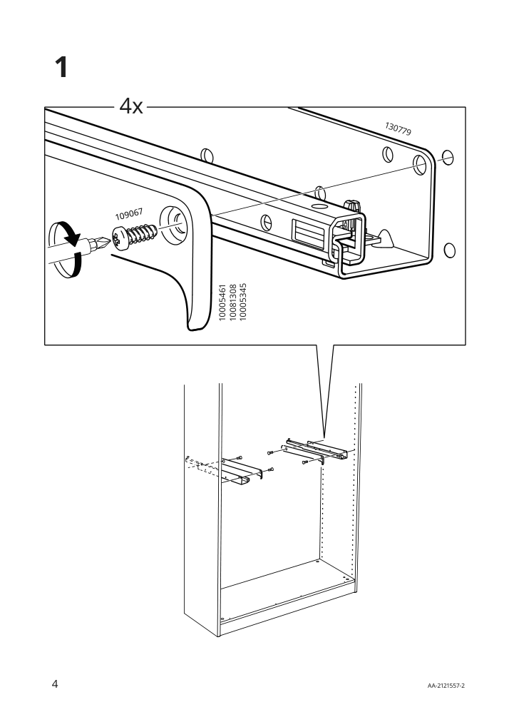 Assembly instructions for IKEA Komplement pull out tray white | Page 4 - IKEA PAX / BERGSBO/ÅHEIM wardrobe combination 493.361.76