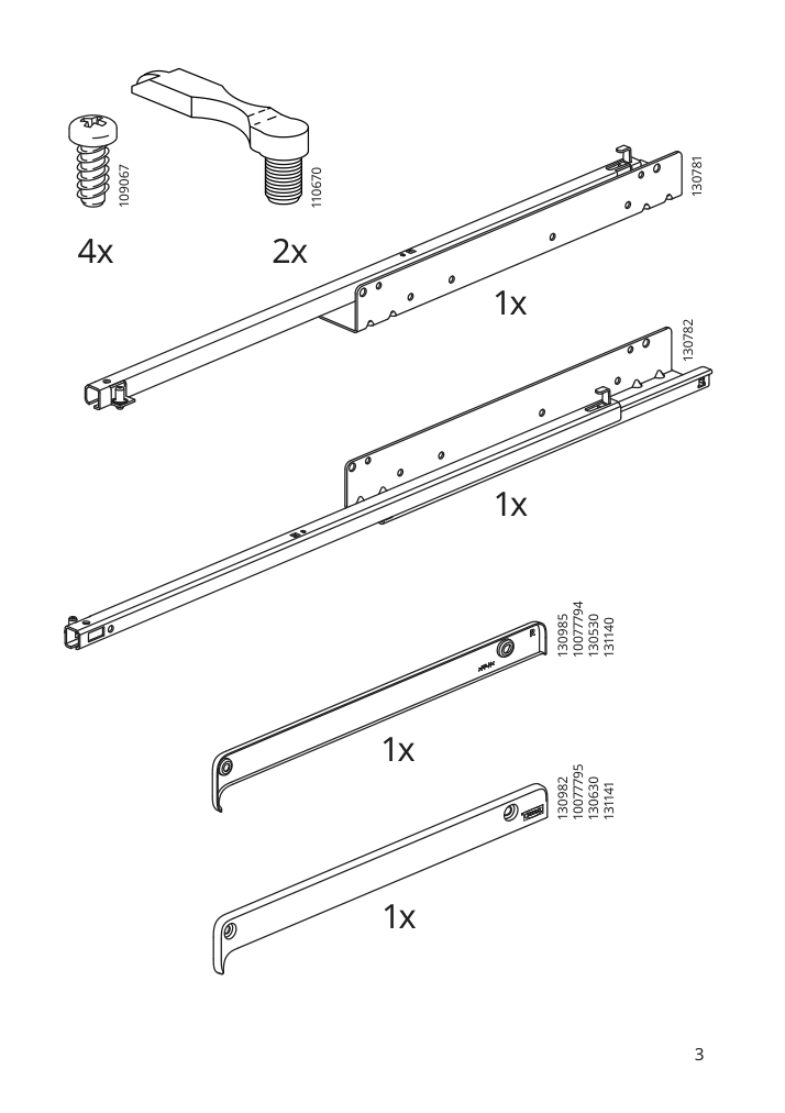 Assembly instructions for IKEA Komplement pull out tray white | Page 3 - IKEA PAX / SVARTISDAL wardrobe with sliding doors 694.322.85