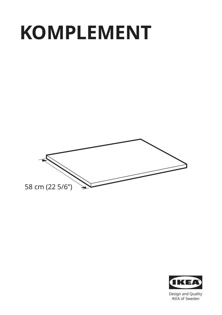 Assembly instructions for IKEA Komplement shelf dark gray | Page 1 - IKEA PAX / MEHAMN/AULI wardrobe combination 294.329.75