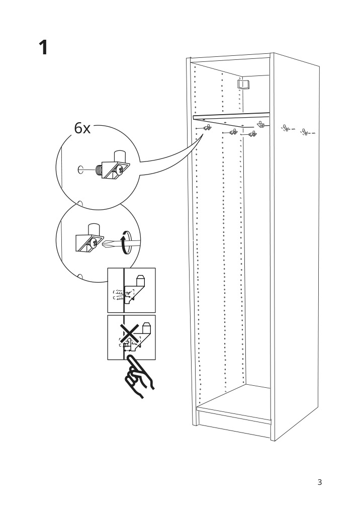 Assembly instructions for IKEA Komplement shelf dark gray | Page 3 - IKEA PAX / MEHAMN/AULI wardrobe with sliding doors 195.613.69