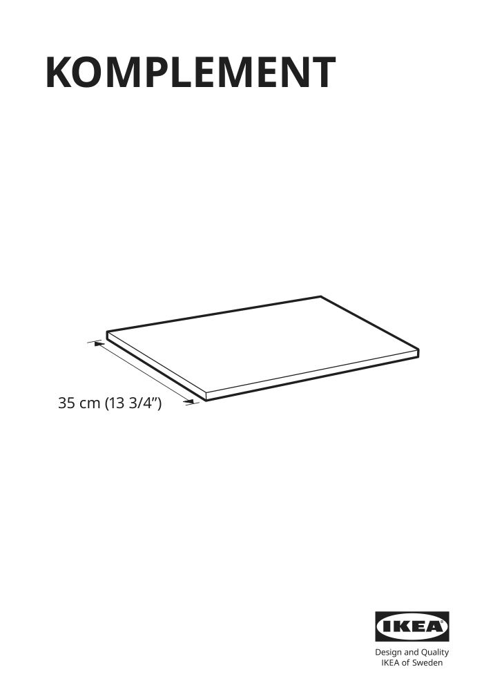 Assembly instructions for IKEA Komplement shelf dark gray | Page 1 - IKEA PAX / MEHAMN/AULI wardrobe with sliding doors 095.517.14