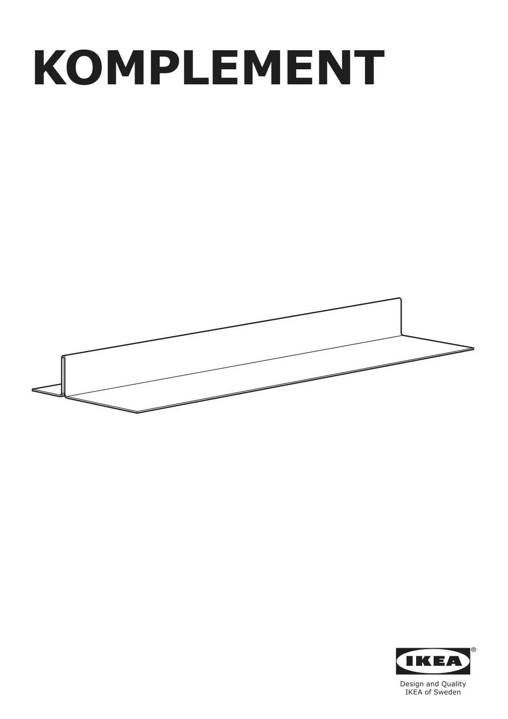 Assembly instructions for IKEA Komplement shoe insert for pull out tray light gray | Page 1 - IKEA KOMPLEMENT pull-out tray with shoe insert 394.370.29