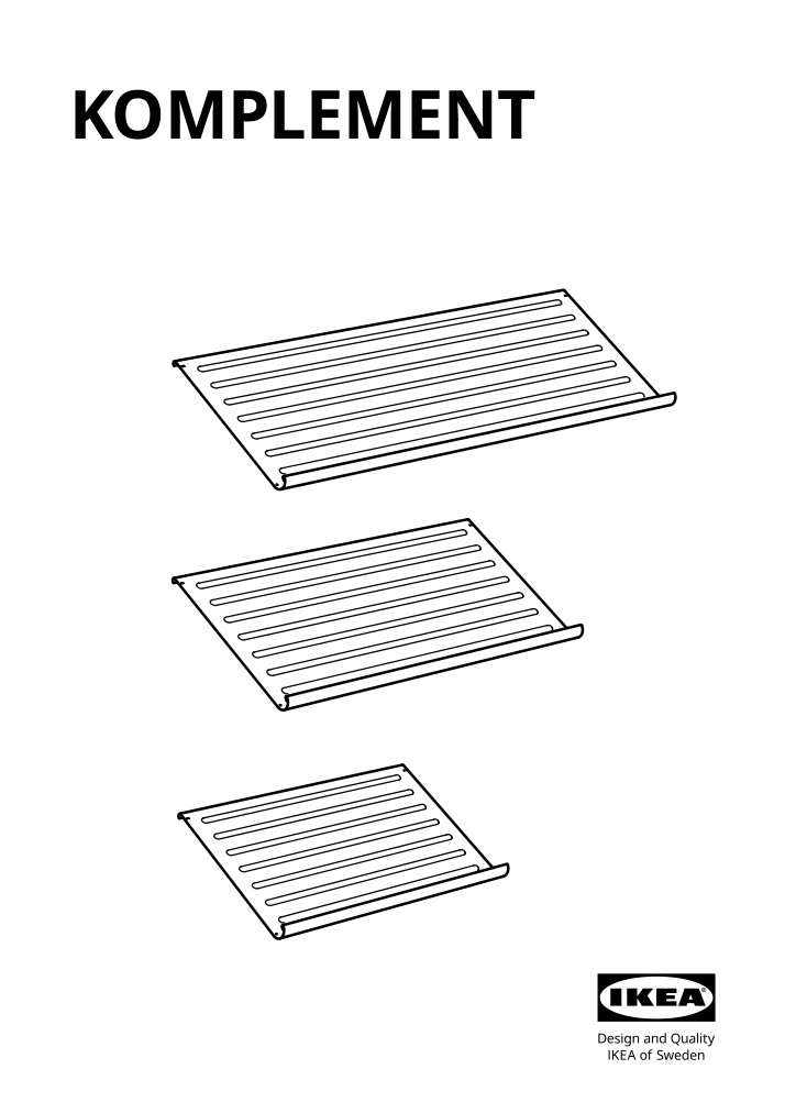 Assembly instructions for IKEA Komplement shoe shelf dark gray | Page 1 - IKEA PAX / AULI wardrobe combination 894.331.18