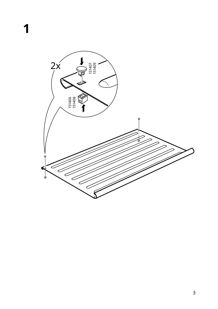 Assembly instructions for IKEA Komplement shoe shelf dark gray | Page 3 - IKEA PAX / AULI wardrobe with sliding doors 395.613.25