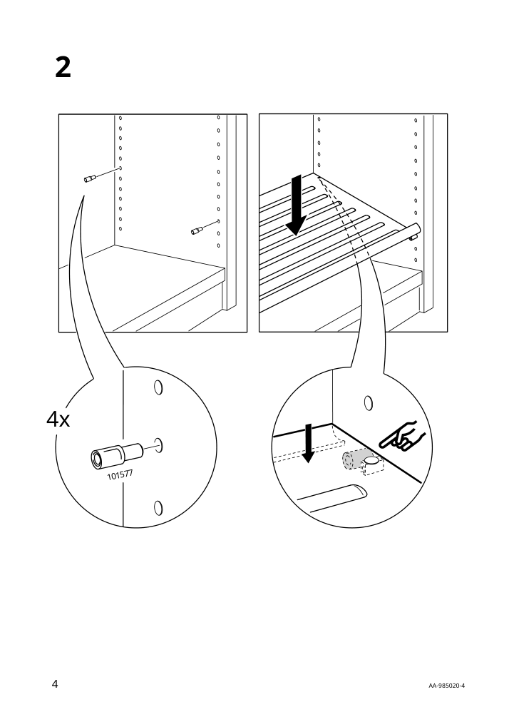 Assembly instructions for IKEA Komplement shoe shelf dark gray | Page 4 - IKEA PAX corner wardrobe 494.320.74