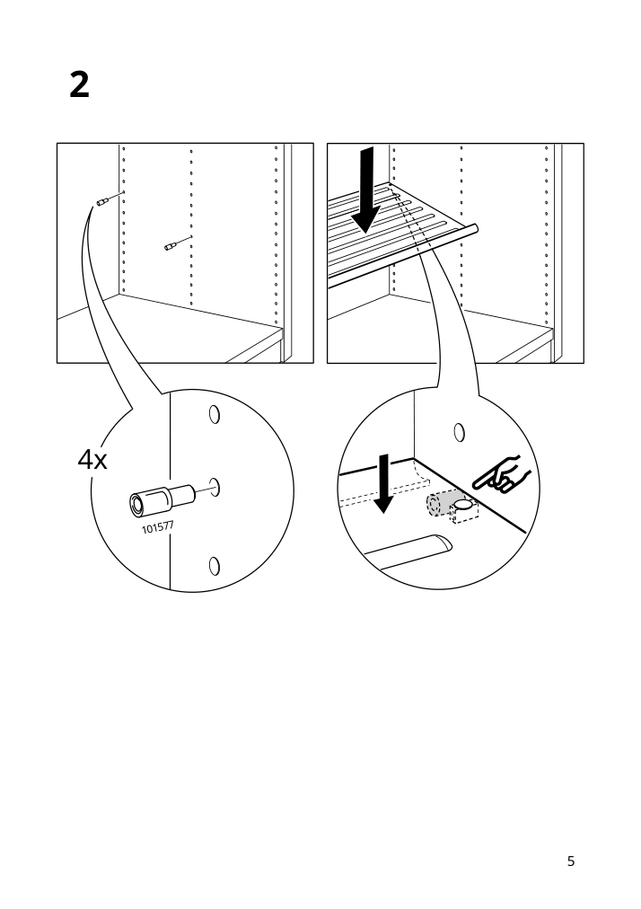 Assembly instructions for IKEA Komplement shoe shelf dark gray | Page 5 - IKEA PAX / AULI wardrobe combination 894.331.18