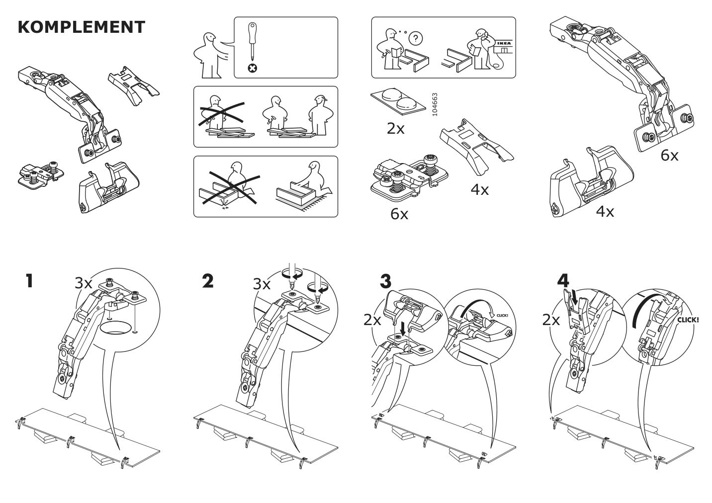 Assembly instructions for IKEA Komplement soft closing hinge f corner section | Page 1 - IKEA PAX / GRIMO/ÅHEIM corner wardrobe 193.361.68