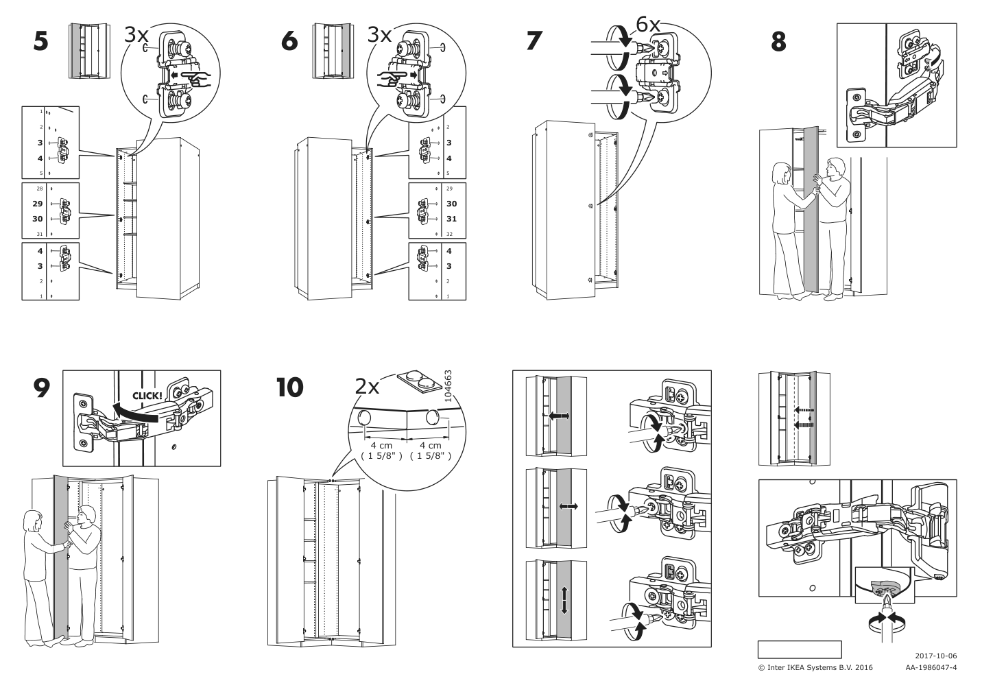 Assembly instructions for IKEA Komplement soft closing hinge f corner section | Page 2 - IKEA PAX / GRIMO/ÅHEIM corner wardrobe 193.361.68