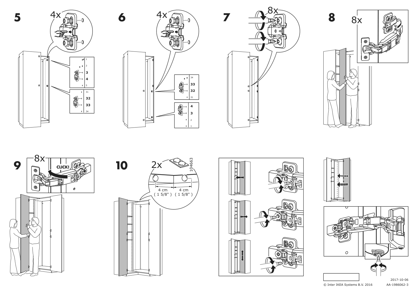 Assembly instructions for IKEA Komplement soft closing hinge f corner section | Page 2 - IKEA PAX / GRIMO/ÅHEIM corner wardrobe 793.361.70