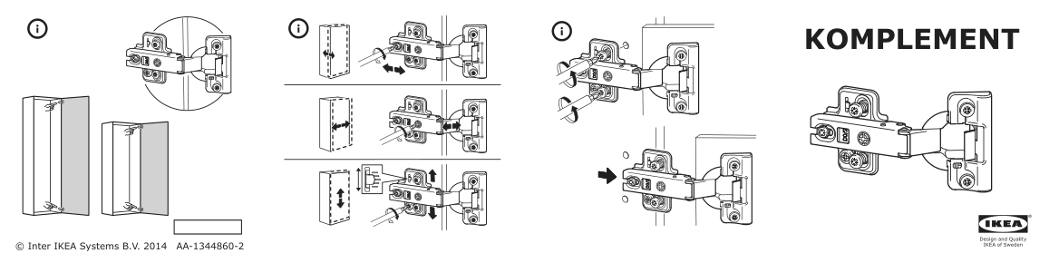 Assembly instructions for IKEA Komplement soft closing hinge | Page 1 - IKEA PAX / ÅHEIM wardrobe combination 894.297.48