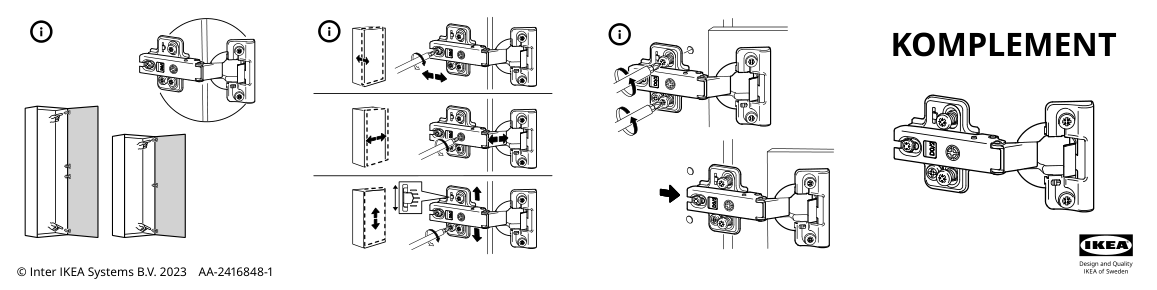 Assembly instructions for IKEA Komplement soft closing hinge | Page 1 - IKEA PAX / GRIMO wardrobe combination 595.026.22