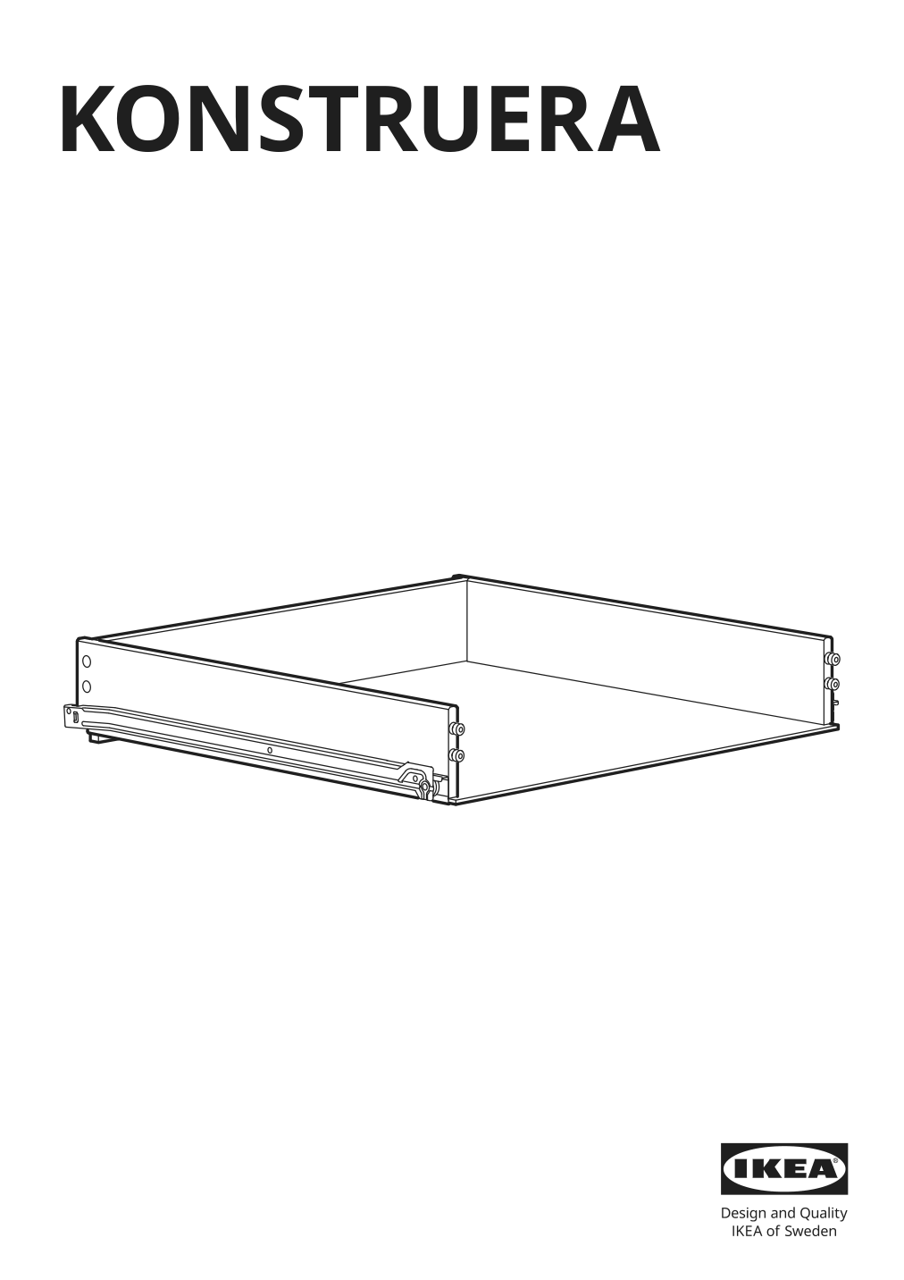 Assembly instructions for IKEA Konstruera drawer without front white | Page 1 - IKEA SMÅSTAD / UPPFÖRA storage combination 394.319.23