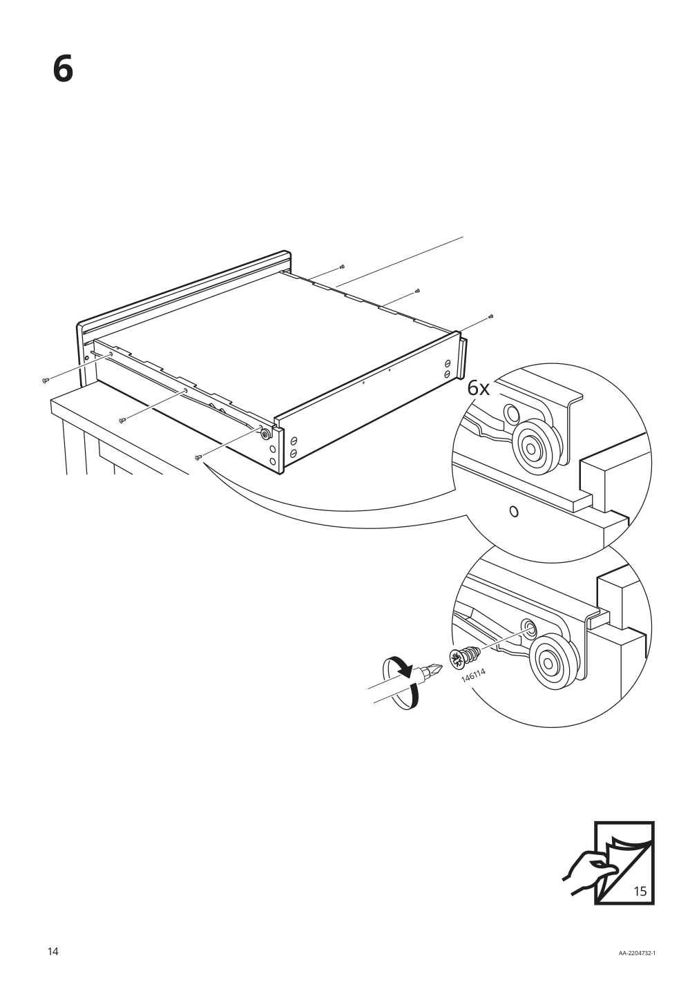 Assembly instructions for IKEA Konstruera drawer without front white | Page 14 - IKEA SMÅSTAD / UPPFÖRA bookcase 093.878.13