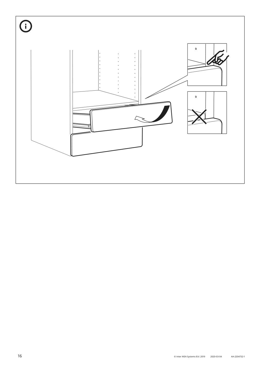 Assembly instructions for IKEA Konstruera drawer without front white | Page 16 - IKEA SMÅSTAD / UPPFÖRA bookcase 093.878.13