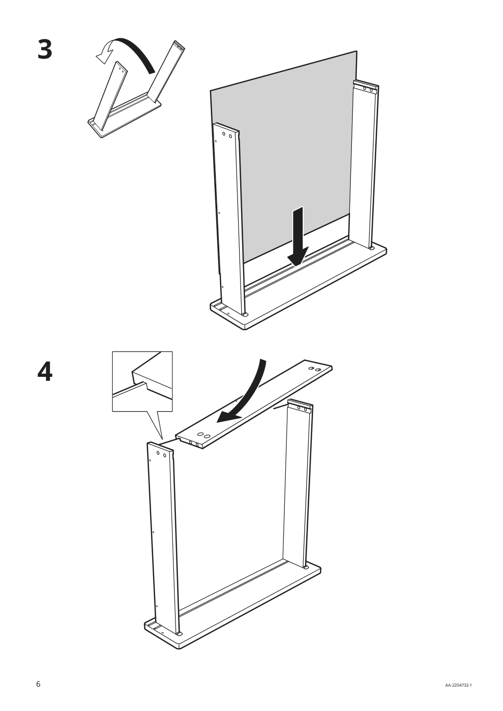 Assembly instructions for IKEA Konstruera drawer without front white | Page 6 - IKEA SMÅSTAD / UPPFÖRA storage combination 394.319.23