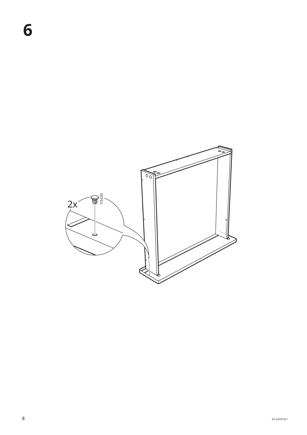 Assembly instructions for IKEA Konstruera drawer without front white | Page 8 - IKEA SMÅSTAD / UPPFÖRA bookcase 093.878.13