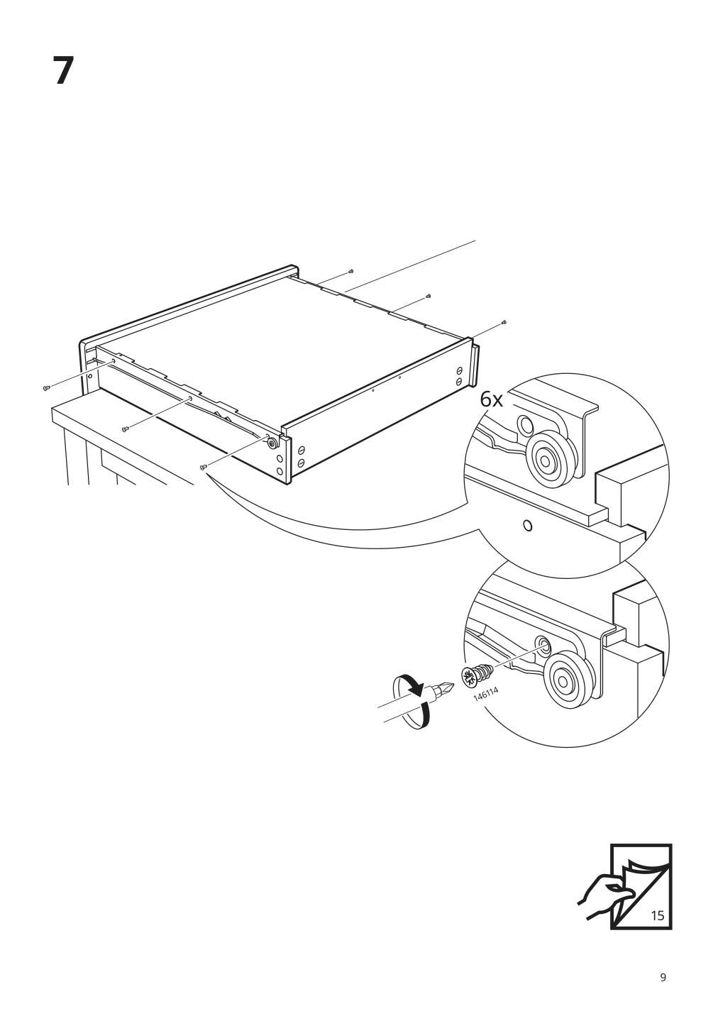 Assembly instructions for IKEA Konstruera drawer without front white | Page 9 - IKEA SMÅSTAD / UPPFÖRA storage combination 394.319.23