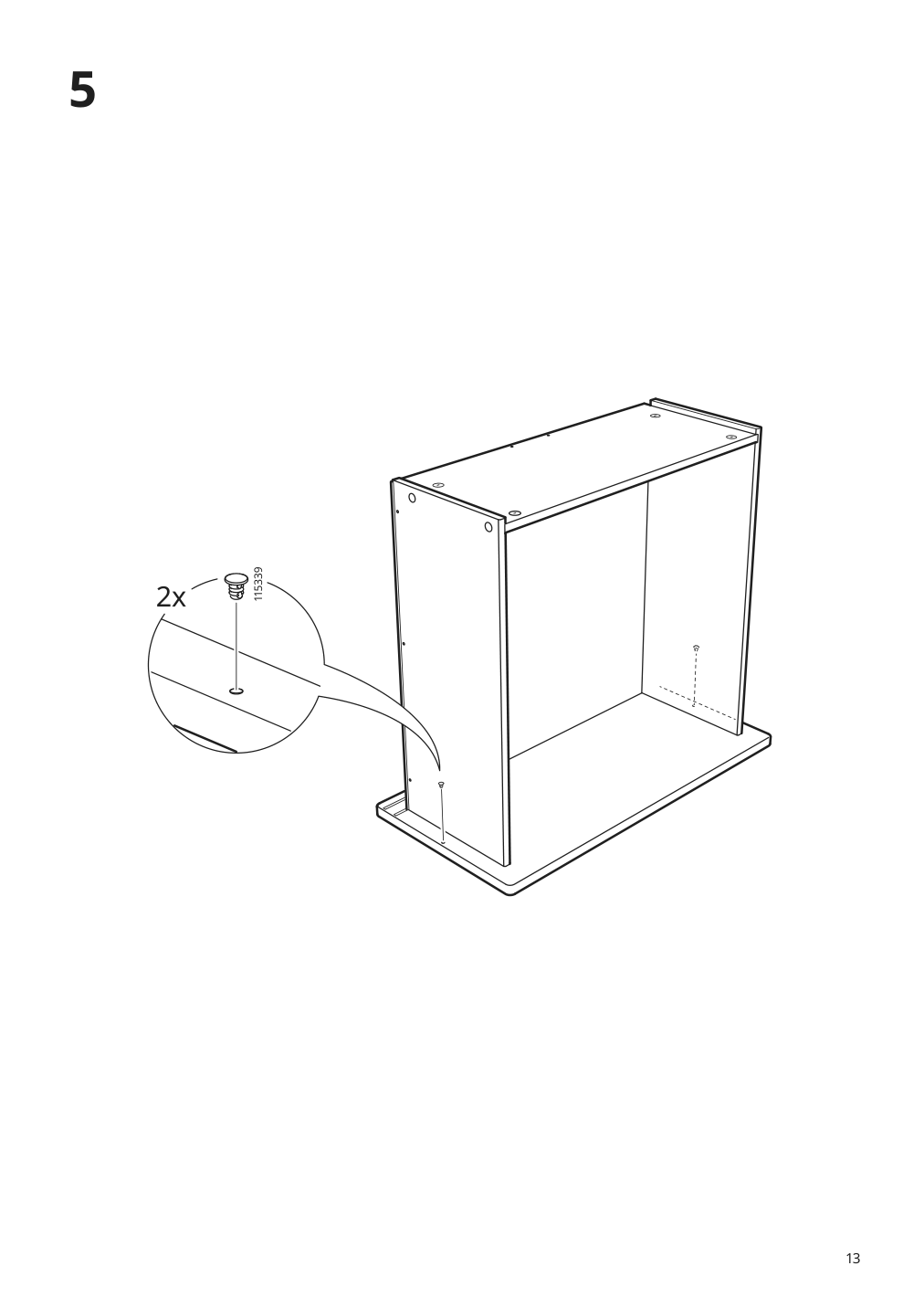 Assembly instructions for IKEA Konstruera drawer without front white | Page 13 - IKEA SMÅSTAD / UPPFÖRA storage combination 394.319.23