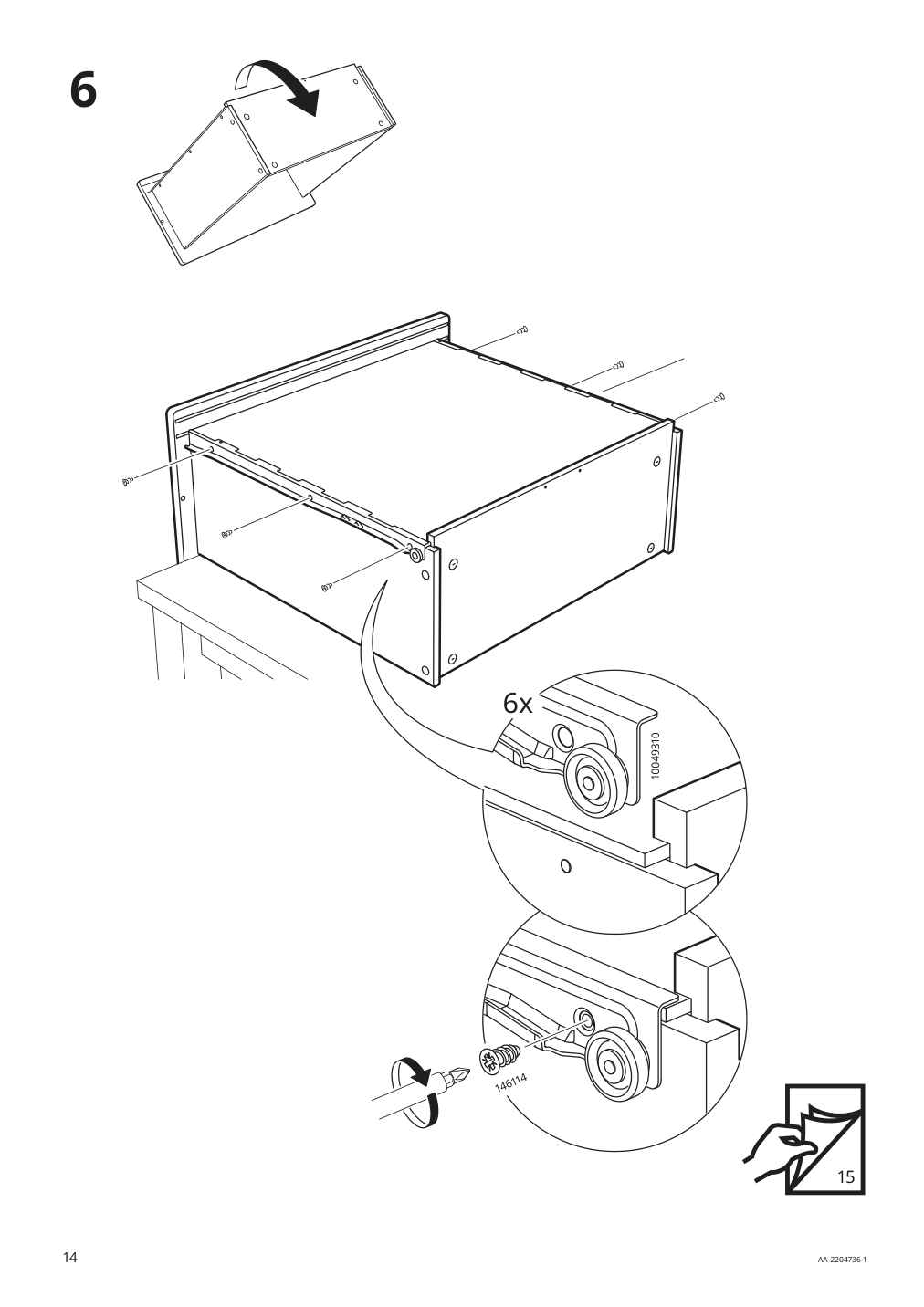 Assembly instructions for IKEA Konstruera drawer without front white | Page 14 - IKEA SMÅSTAD / UPPFÖRA storage combination 795.837.16