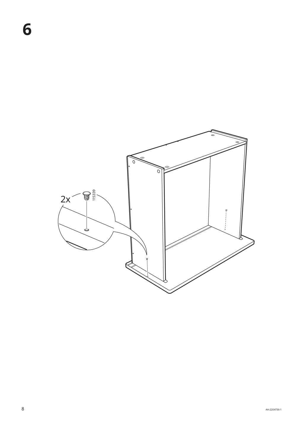 Assembly instructions for IKEA Konstruera drawer without front white | Page 8 - IKEA SMÅSTAD / UPPFÖRA storage combination 394.319.23