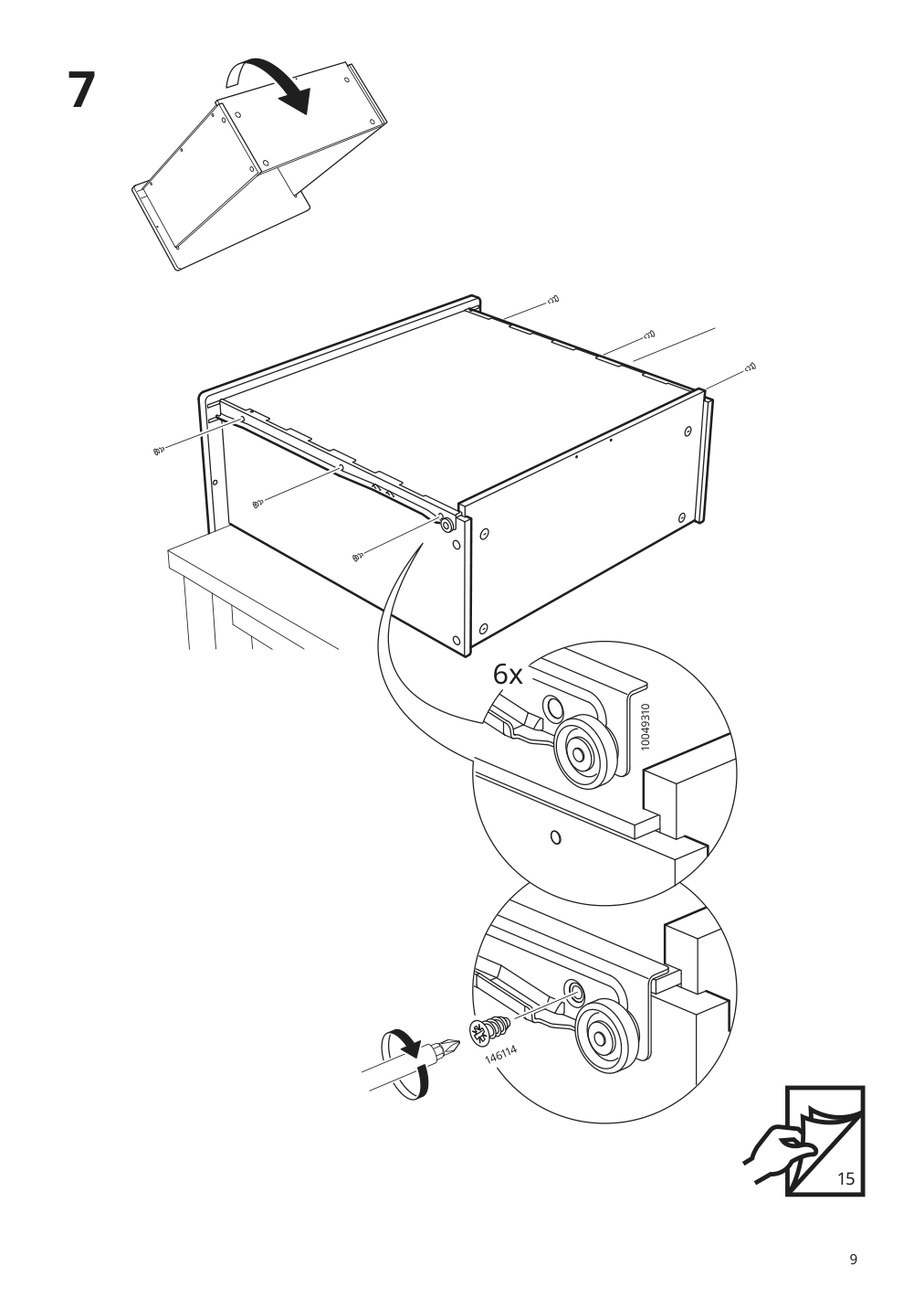 Assembly instructions for IKEA Konstruera drawer without front white | Page 9 - IKEA SMÅSTAD / UPPFÖRA storage combination 394.319.23