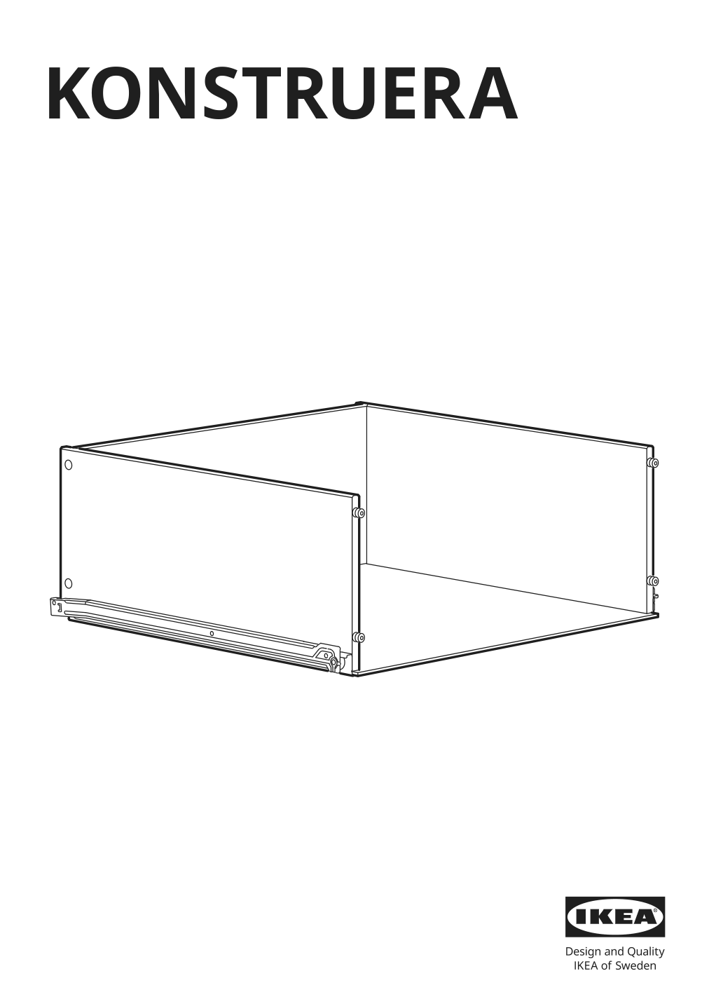 Assembly instructions for IKEA Konstruera drawer without front white | Page 1 - IKEA SMÅSTAD desk 093.922.54