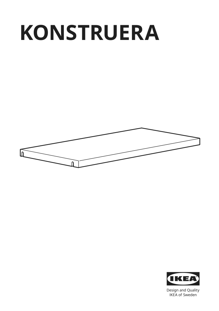 Assembly instructions for IKEA Konstruera shelf white | Page 1 - IKEA SMÅSTAD wall cabinet 093.899.54