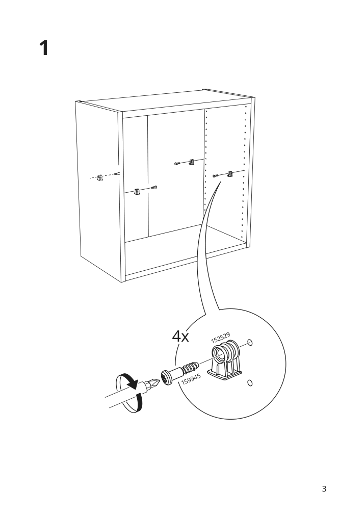 Assembly instructions for IKEA Konstruera shelf white | Page 3 - IKEA SMÅSTAD wall cabinet 593.899.56