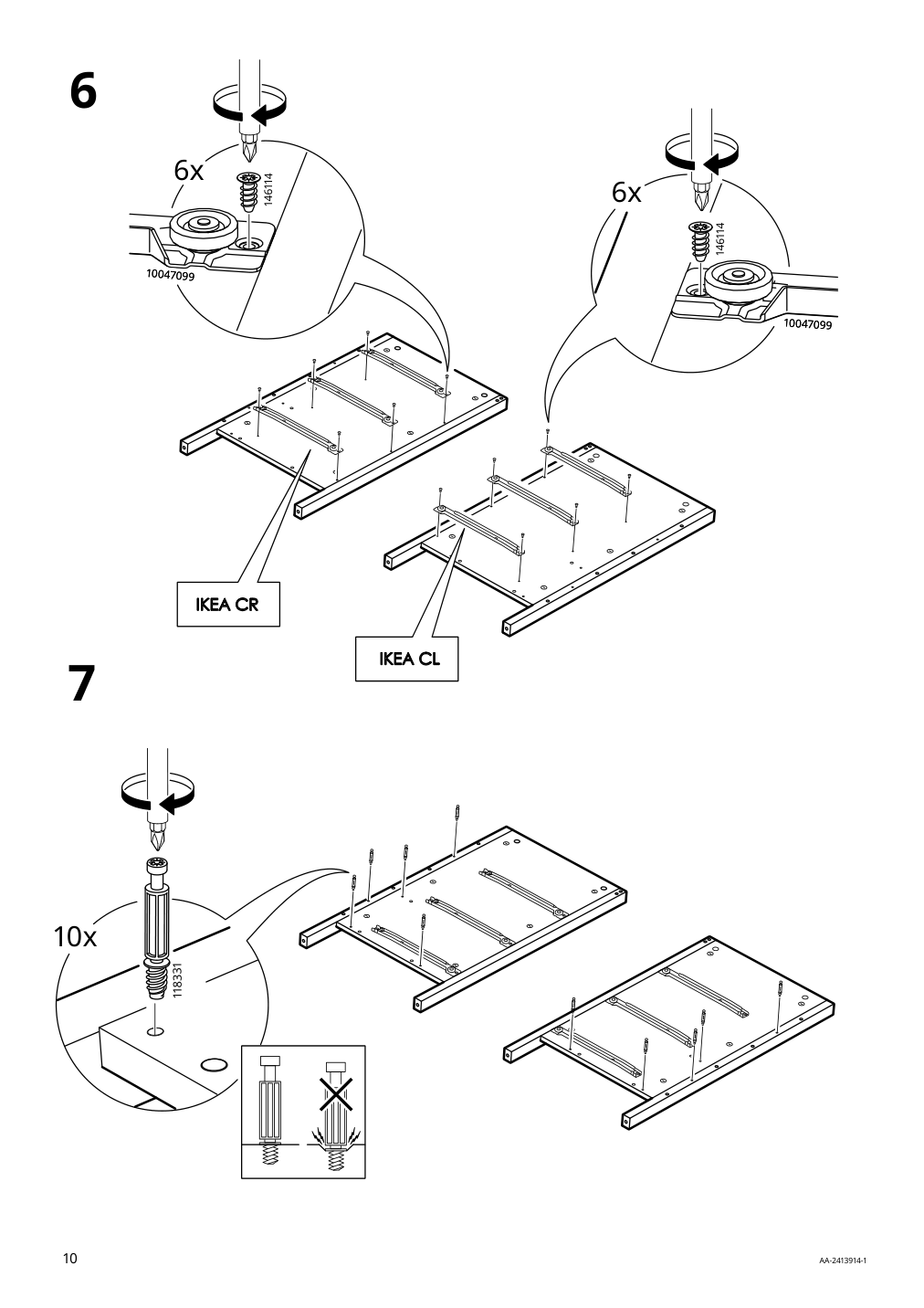 Assembly instructions for IKEA Koppang 3 drawer chest white | Page 10 - IKEA KOPPANG 3-drawer chest 103.859.50