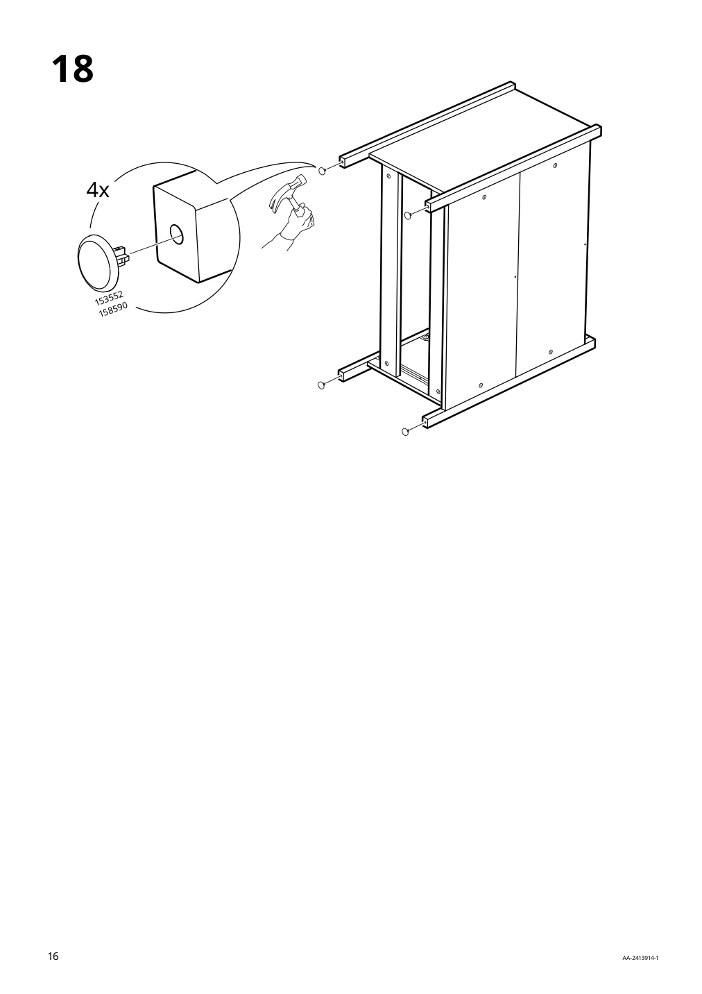 Assembly instructions for IKEA Koppang 3 drawer chest white | Page 16 - IKEA KOPPANG 3-drawer chest 103.859.50