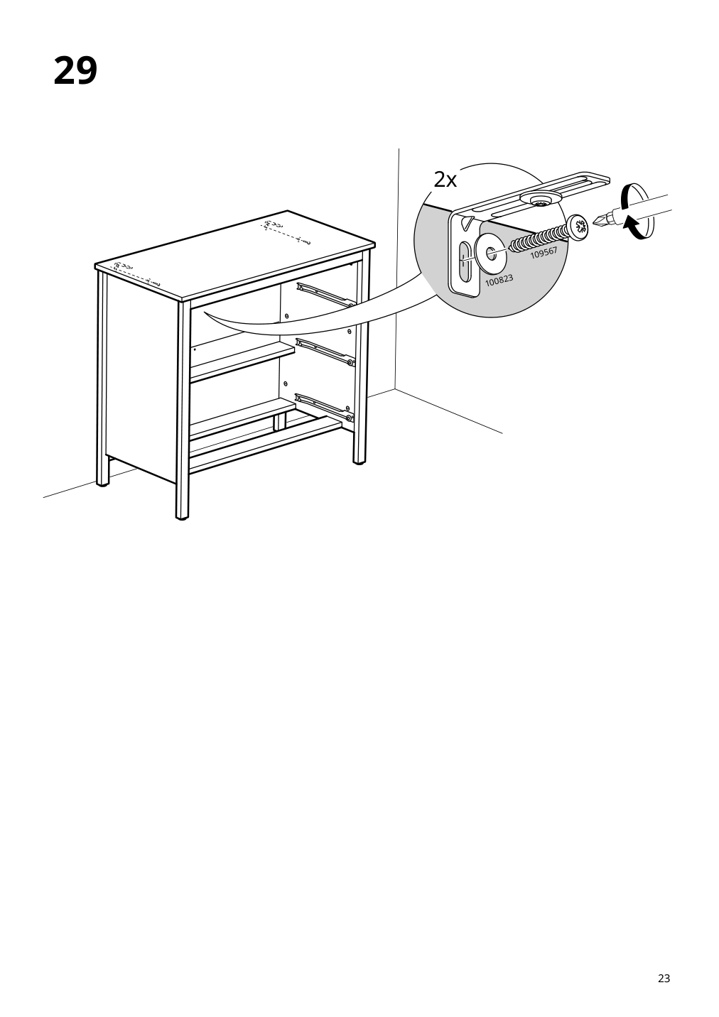 Assembly instructions for IKEA Koppang 3 drawer chest white | Page 23 - IKEA KOPPANG 3-drawer chest 103.859.50