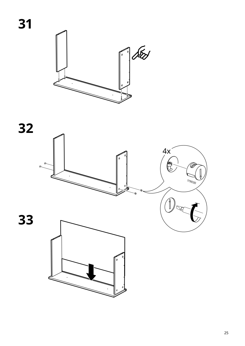 Assembly instructions for IKEA Koppang 3 drawer chest white | Page 25 - IKEA KOPPANG 3-drawer chest 103.859.50