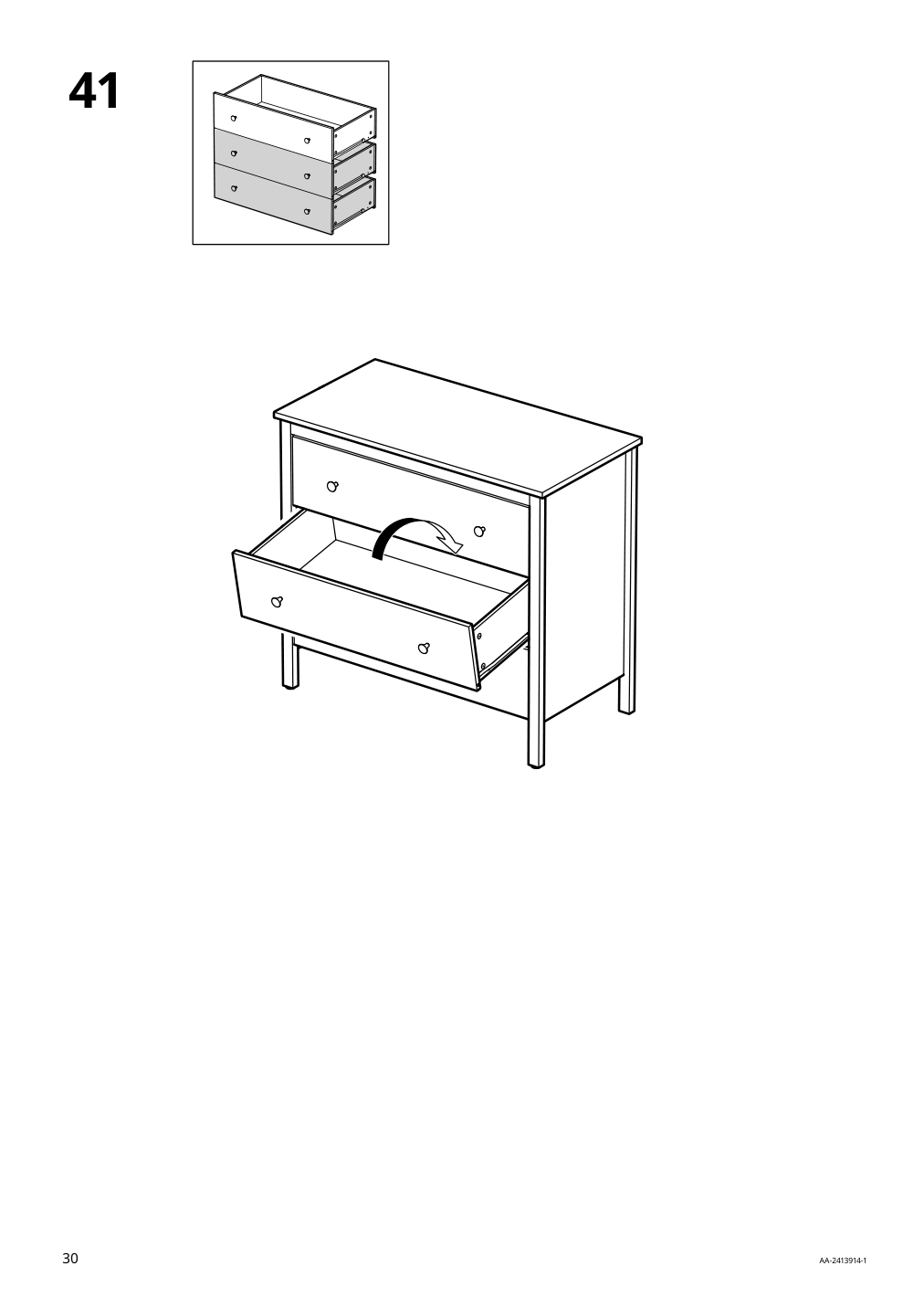 Assembly instructions for IKEA Koppang 3 drawer chest white | Page 30 - IKEA KOPPANG 3-drawer chest 103.859.50