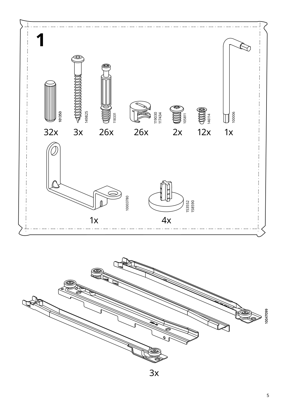 Assembly instructions for IKEA Koppang 3 drawer chest white | Page 5 - IKEA KOPPANG 3-drawer chest 103.859.50