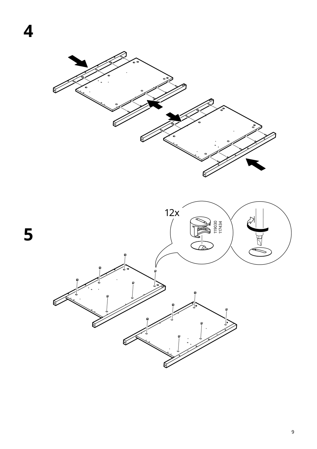 Assembly instructions for IKEA Koppang 3 drawer chest white | Page 9 - IKEA KOPPANG 3-drawer chest 103.859.50