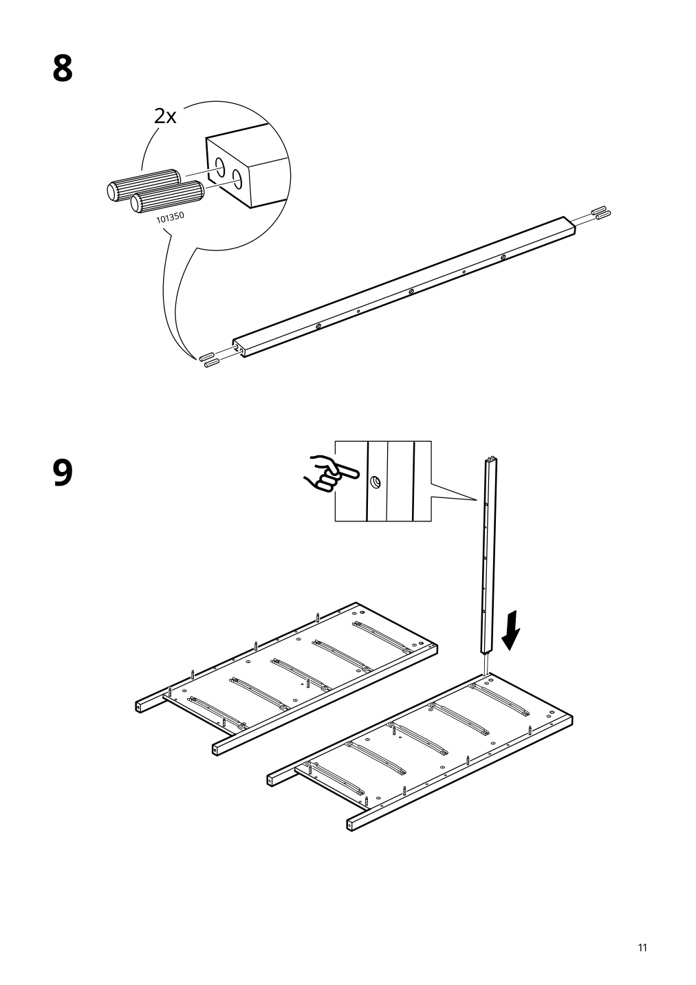 Assembly instructions for IKEA Koppang 5 drawer chest white | Page 11 - IKEA KOPPANG 5-drawer chest 905.841.68