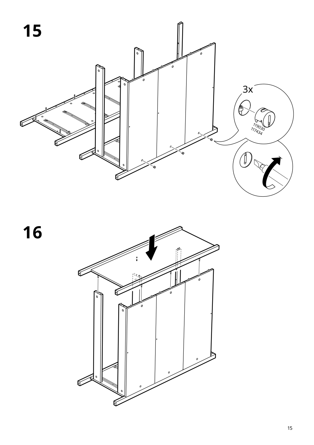 Assembly instructions for IKEA Koppang 5 drawer chest white | Page 15 - IKEA KOPPANG 5-drawer chest 905.841.68