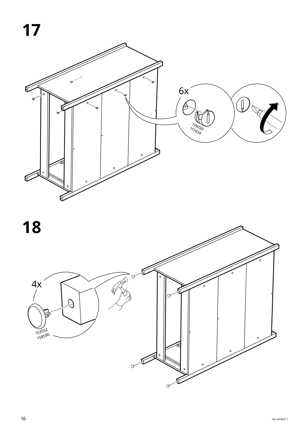 Assembly instructions for IKEA Koppang 5 drawer chest white | Page 16 - IKEA KOPPANG 5-drawer chest 905.841.68