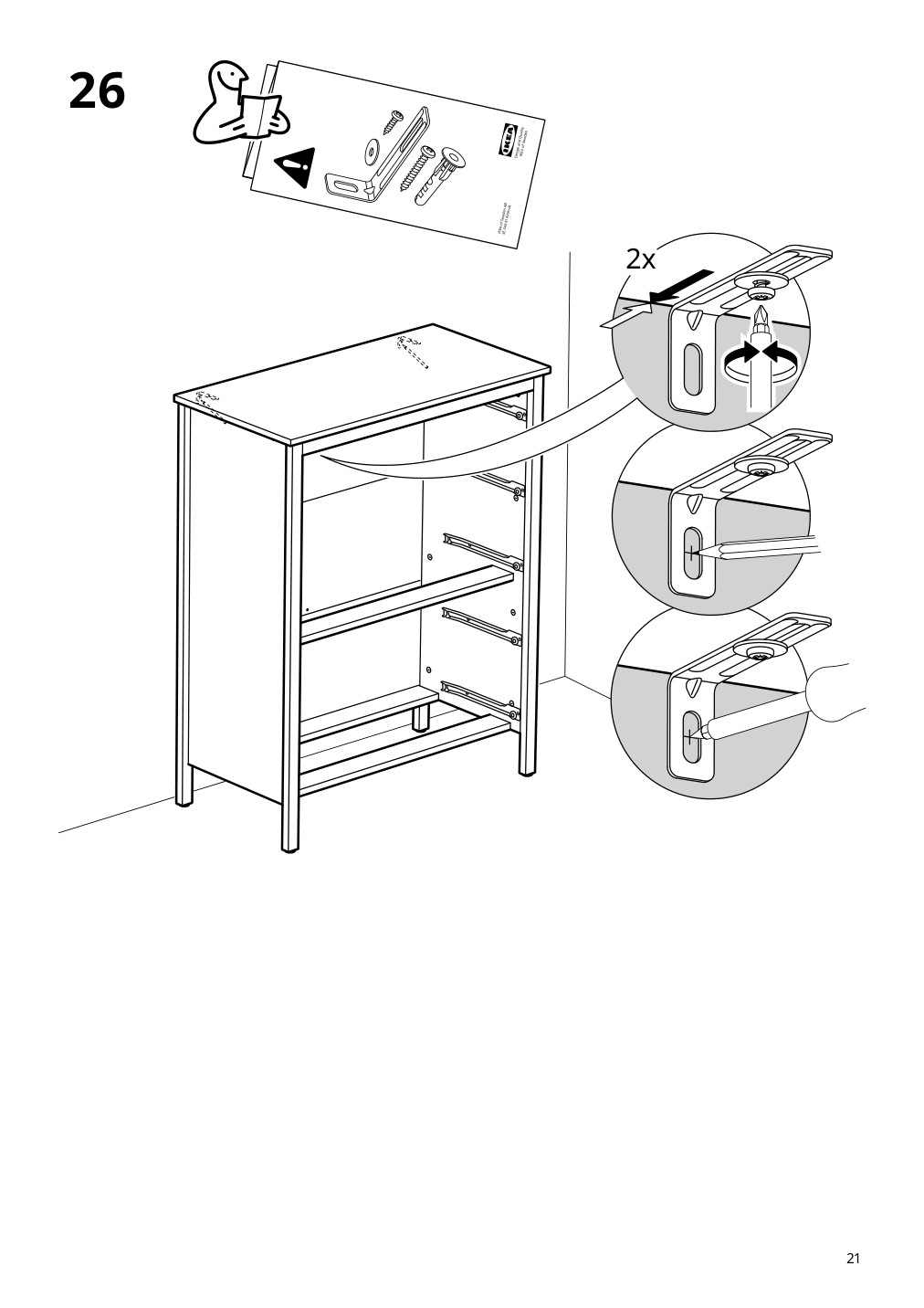 Assembly instructions for IKEA Koppang 5 drawer chest white | Page 21 - IKEA KOPPANG 5-drawer chest 905.841.68