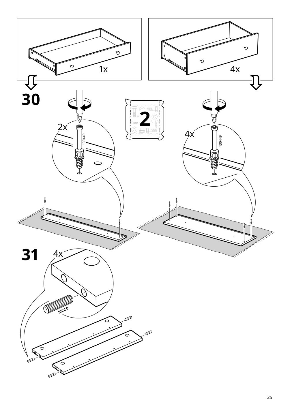 Assembly instructions for IKEA Koppang 5 drawer chest white | Page 25 - IKEA KOPPANG 5-drawer chest 905.841.68