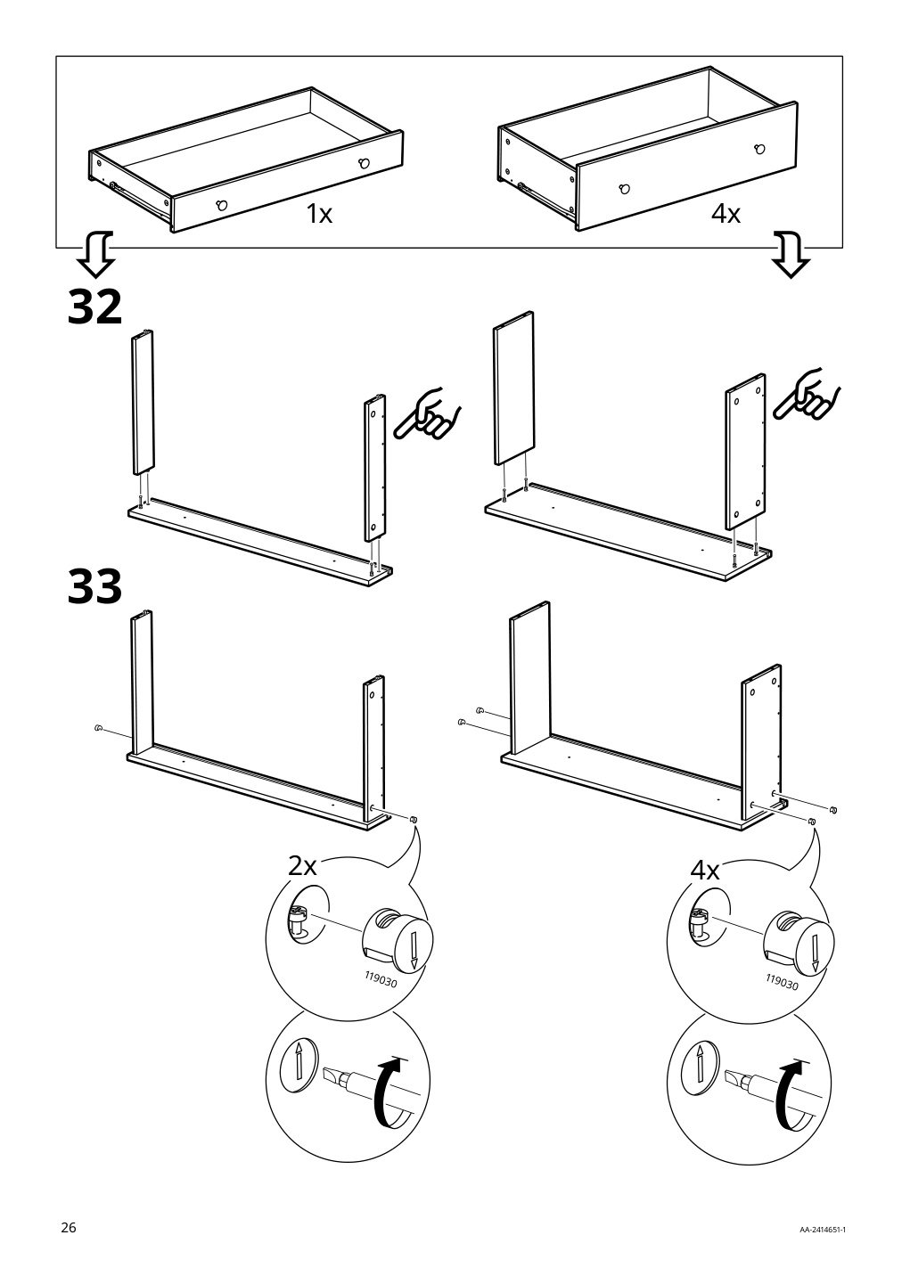 Assembly instructions for IKEA Koppang 5 drawer chest white | Page 26 - IKEA KOPPANG 5-drawer chest 905.841.68