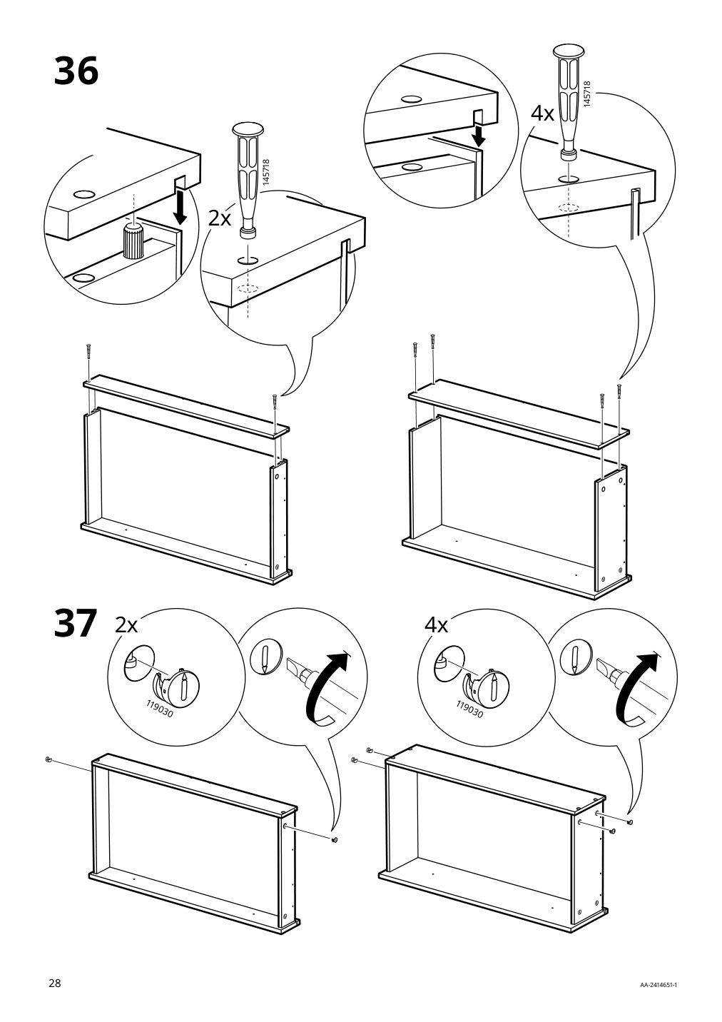 Assembly instructions for IKEA Koppang 5 drawer chest white | Page 28 - IKEA KOPPANG 5-drawer chest 905.841.68