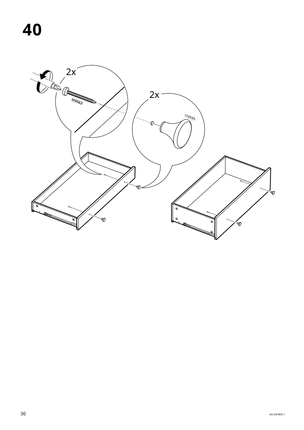 Assembly instructions for IKEA Koppang 5 drawer chest white | Page 30 - IKEA KOPPANG 5-drawer chest 905.841.68